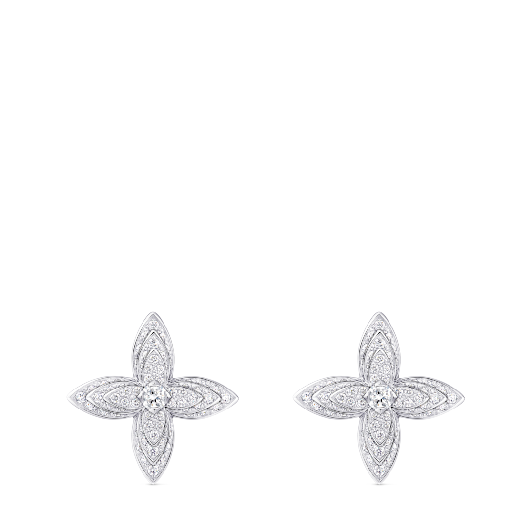 Idylle Blossom Earrings, White Gold & Diamonds - Jewelry